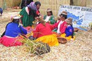 Uros Indians on Reed Island, Lake Titicaca, Peru